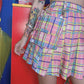 Candy High Waist Plaid Skirt - Cherry Bomb