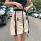 Trendy Pocket Zippered High-Waist Skirt - Cherry Bomb