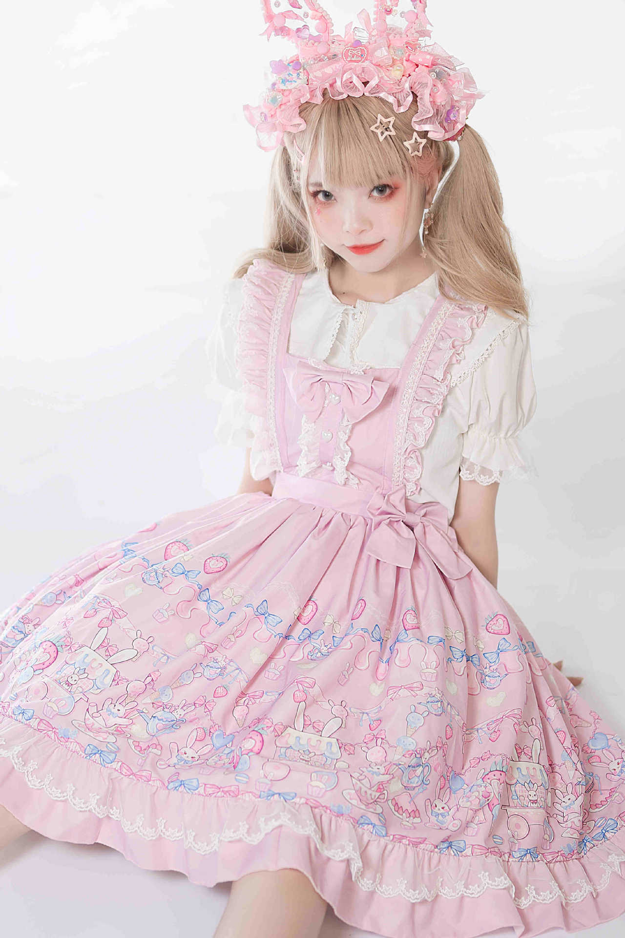 Ice Cream Rabbit Lolita JSK Dress - Cherry Bomb