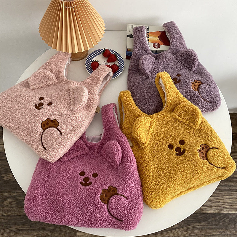 Fluffy Cute Bear Handbag - Cherry Bomb