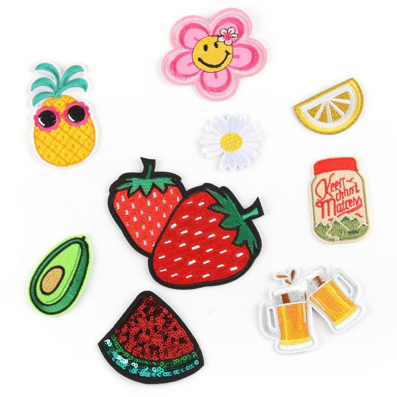Summer Embroidery Patches - Cherry Bomb
