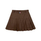 Preppy Style Pleated Skirt - Cherry Bomb