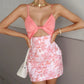 Floral Two-piece Skirt and Top Set