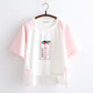 Strawberry Milk Crew Neck T-shirt - Cherry Bomb