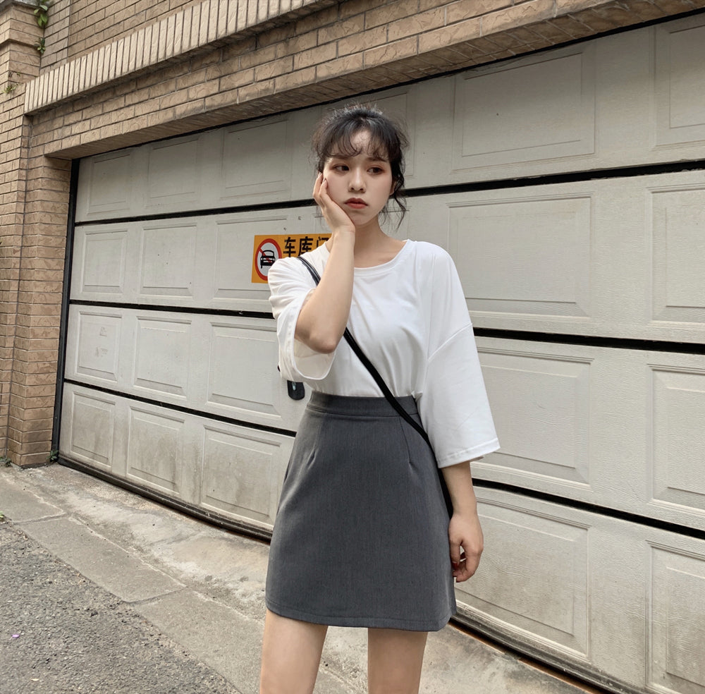 Trendy Basic Skirt - Cherry Bomb