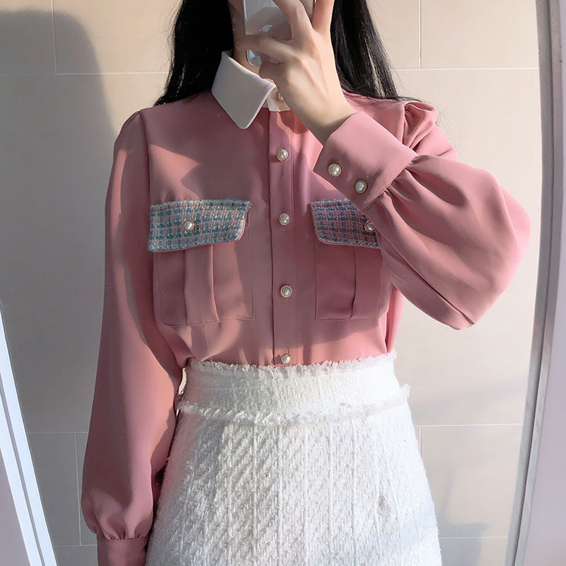 Chiffon Vintage Blouse - Cherry Bomb