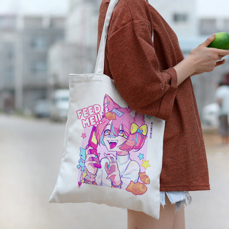 Harajuku Anime Canvas Bag - Cherry Bomb