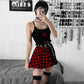 Checkered Gothic Mini Skirt