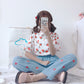 Embroidered Strawberry Jeans - Cherry Bomb