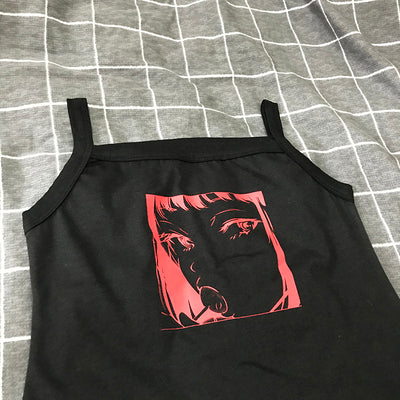 Harajuku Anime Lollipop Camisole Top - Cherry Bomb