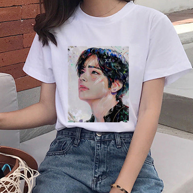 BTS Fan Abstract Design T-shirt