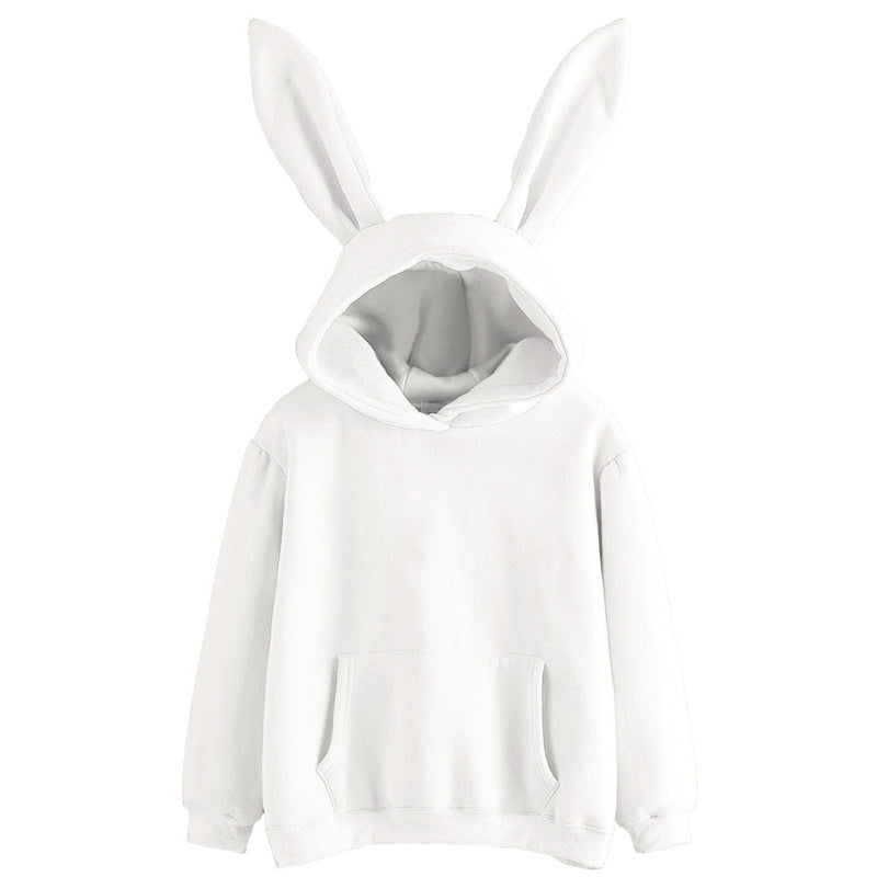 Hooded Rabbit Ears Sweatshirt - Cherry Bomb