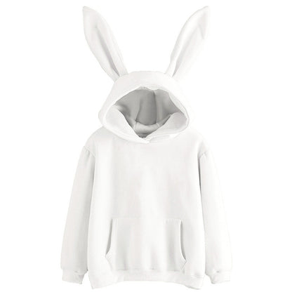 Hooded Rabbit Ears Sweatshirt - Cherry Bomb