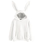Hooded Rabbit Ears Sweatshirt - Cherry Bomb