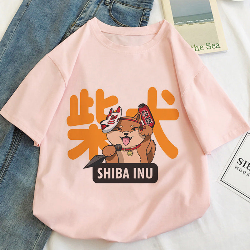 Kawaii Shiba Inu Dog T-shirt - Cherry Bomb
