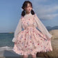 Strawberry Bunny Ruffled Dress Set