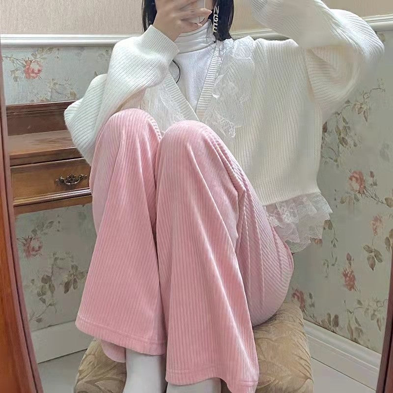 Soft High Waist Pants - Cherry Bomb