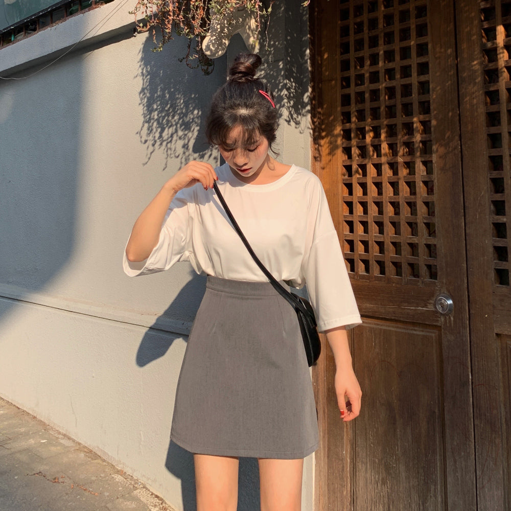 Trendy Basic Skirt - Cherry Bomb