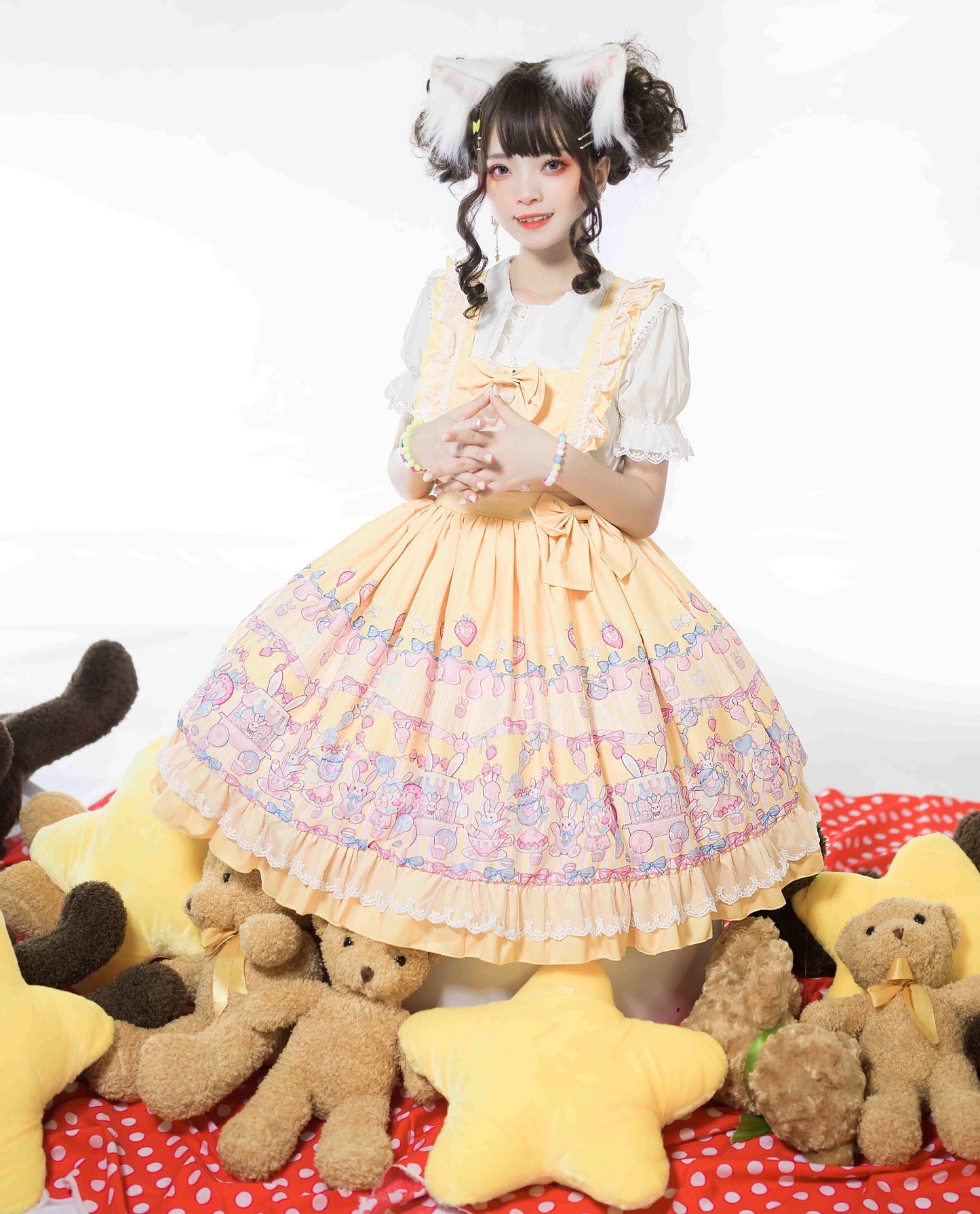 Ice Cream Rabbit Lolita JSK Dress - Cherry Bomb