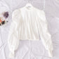 Bubble Sleeve Shirt - Cherry Bomb