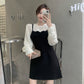 Two-piece Vintage Blouse and Wave Dress Set - Cherry Bomb