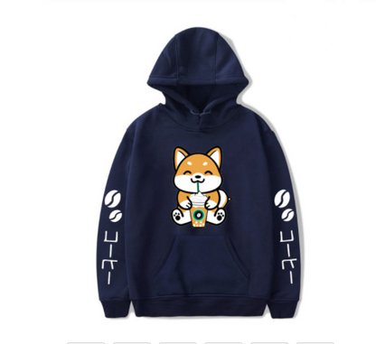 Coffee Shiba Inu Hoodie - Cherry Bomb