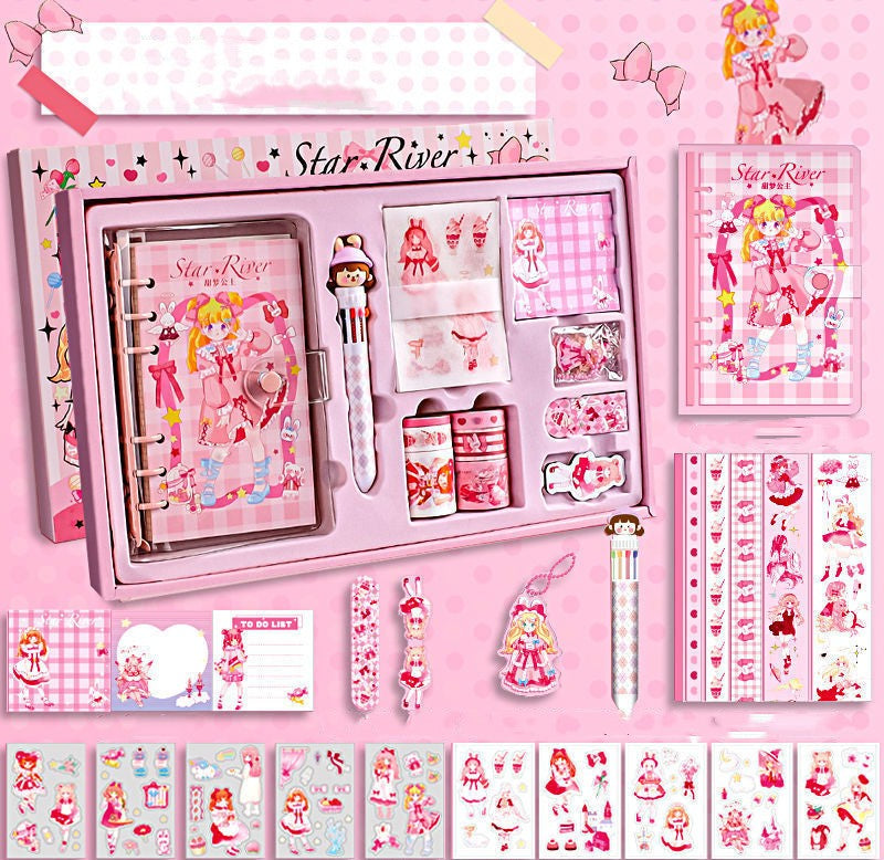Kawaii Journal Stationary Kit - Cherry Bomb