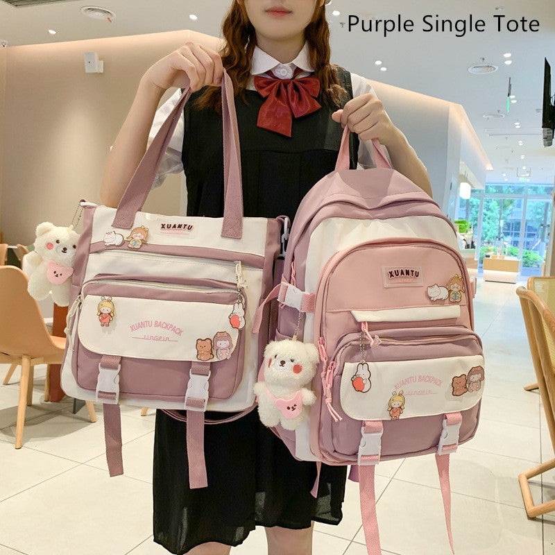 Stylish Fashion All-match Backpack - Cherry Bomb