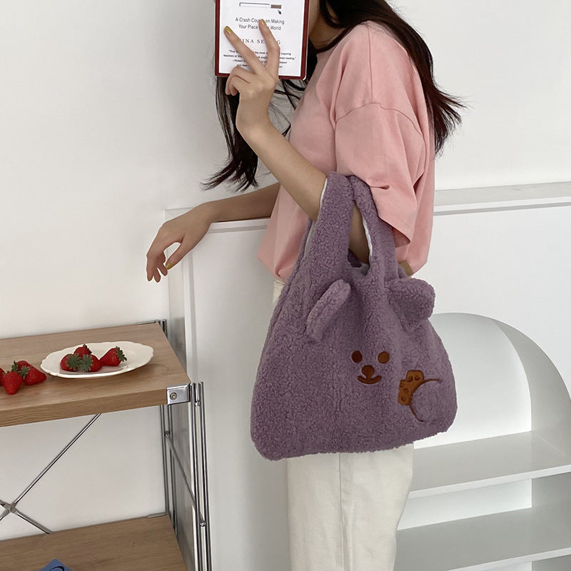 Fluffy Cute Bear Handbag - Cherry Bomb