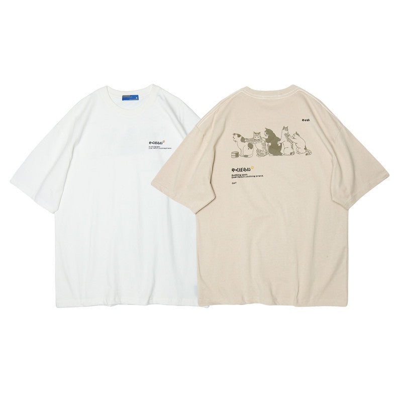 Japanese Cartoon Print T-shirt - Cherry Bomb