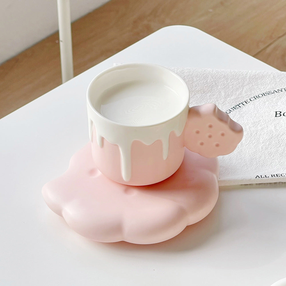 Milk and Cookies Ceramic Cup Set