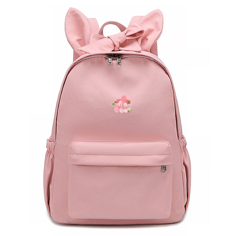 Bunny Ears Backpack with Sakura | Cherry Blossom Embroidery - Cherry Bomb