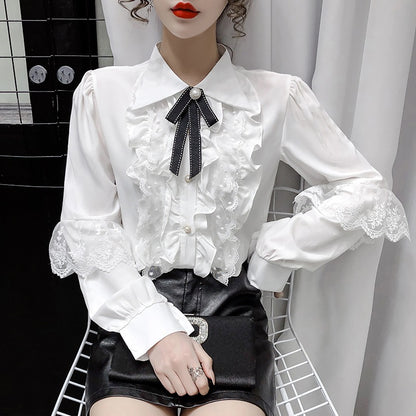 Blissfully Sweet Lace Blouse - Cherry Bomb