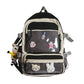 Backpack With Double Transparent Pockets - Cherry Bomb