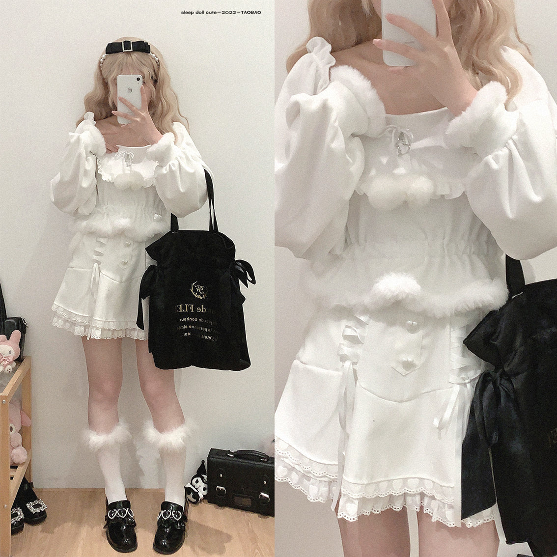 Love Bun Lace High Waist Skirt