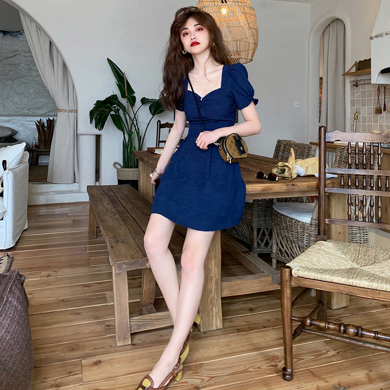 Simple Puff Sleeve Dress