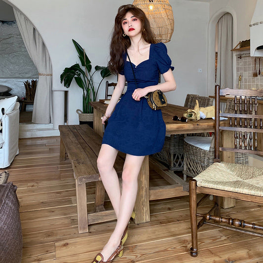 Simple Puff Sleeve Dress