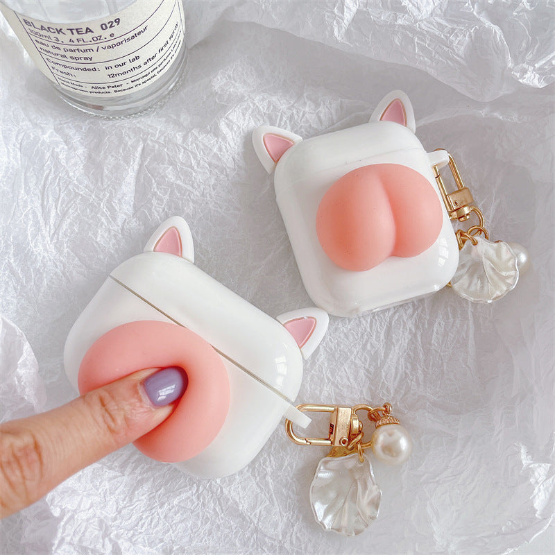 Kitty Butt Stress Relieve Airpods Case