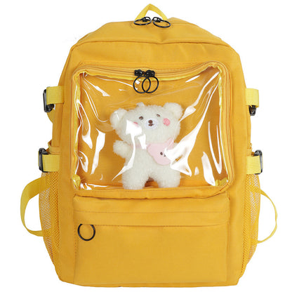 Japanese school backpack female student canvas bag - Cherry Bomb