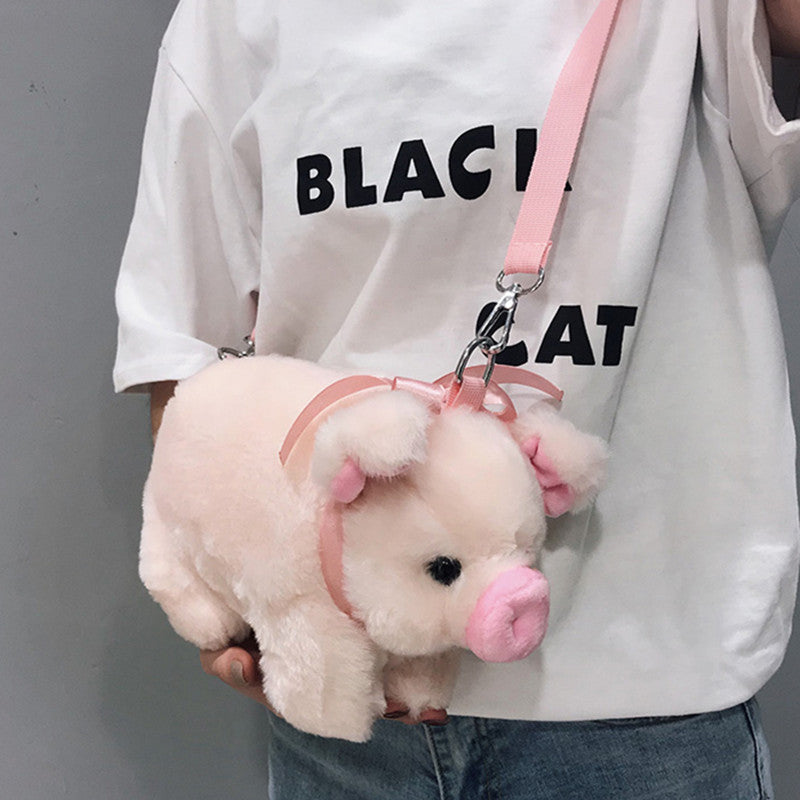 Piggy Plush Shoulder Bag - Cherry Bomb