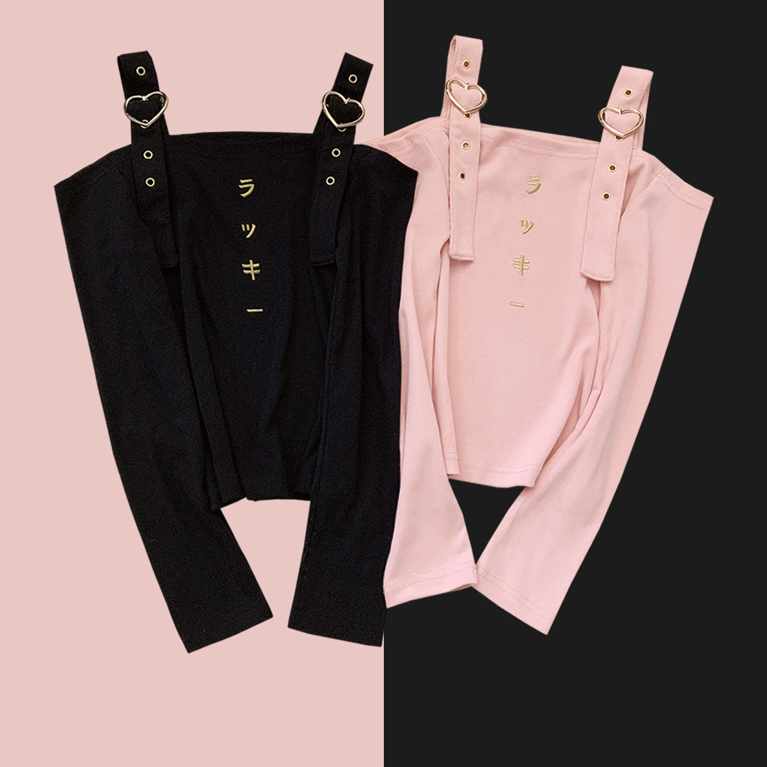 Love Strap Luck Japanese Embroidered Top