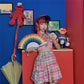Candy High Waist Plaid Skirt - Cherry Bomb