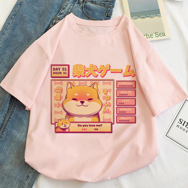 Kawaii Shiba Inu Dog T-shirt - Cherry Bomb