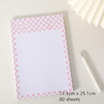 Kawaii Grid Memo Note Pads - Cherry Bomb