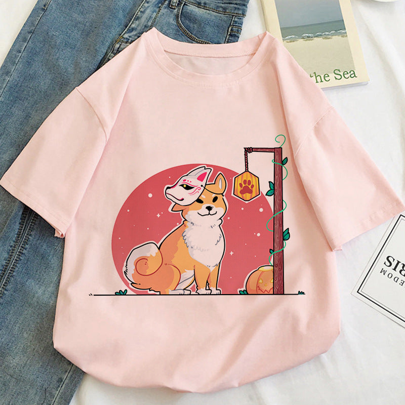 Kawaii Shiba Inu Dog T-shirt - Cherry Bomb
