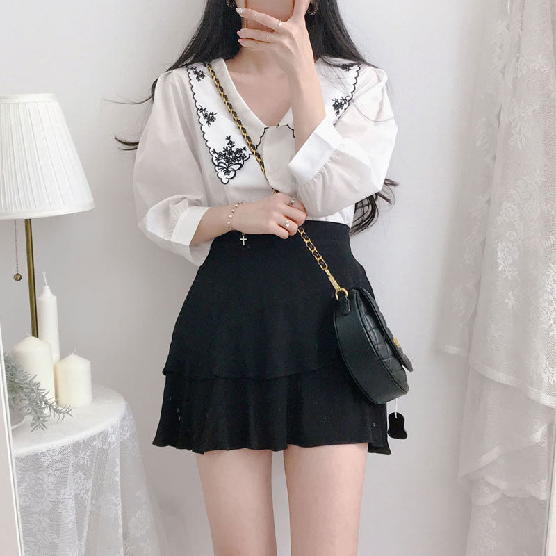 Chiffon Vintage Blouse - Cherry Bomb