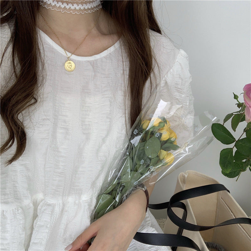 Sweet Puff Sleeve Dress
