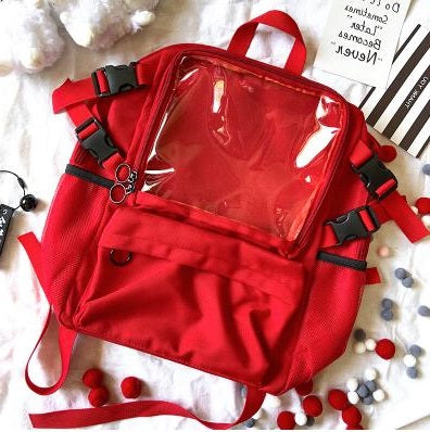 Japanese school backpack female student canvas bag - Cherry Bomb