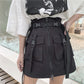 Trendy Pocket Zippered High-Waist Skirt - Cherry Bomb
