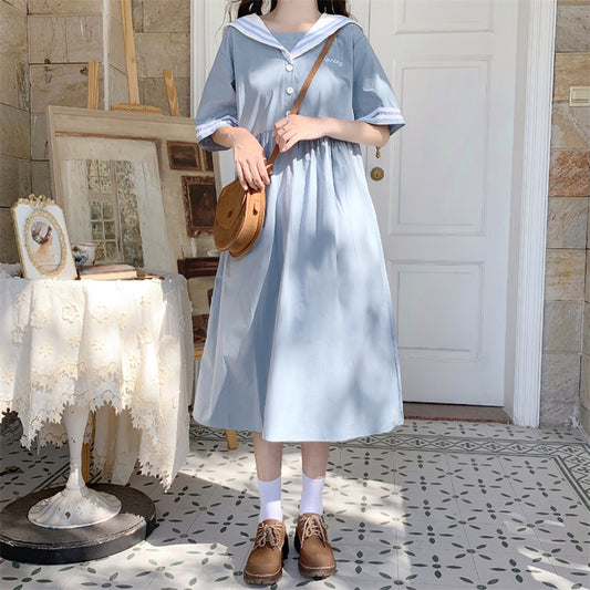 Japanese Sweet Sailor Style Dress - Cherry Bomb